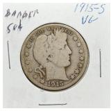 S: 1915-S VG BARBER HALF