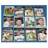 S: LOT OF 12 1966-71 TOPPS HALL OF FAMERS