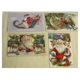 SHIP: (4) C.1910 SANTA CLAUS POSTCARDS