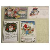 SHIP: (4) C.1910 SANTA CLAUS POSTCARDS - TUCK