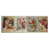 SHIP: (4) C.1910 SANTA CLAUS POSTCARDS