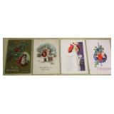 SHIP: (4) C.1910 SANTA CLAUS POSTCARDS