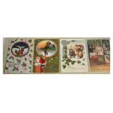 SHIP: (4) C.1910 SANTA CLAUS POSTCARDS
