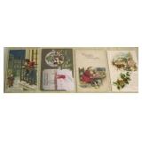 SHIP: (4) C.1910 SANTA CLAUS POSTCARDS