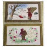 SHIP: (2) C.1910 3-D SANTA CLAUSE POSTCARDS