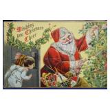 SHIP: BEAUTIFUL DATED 1908 SANTA CLAUS POSTCARD