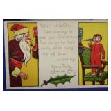SHIP: C.1910 SANTA CLAUS ON TELEPHONE POSTCARD