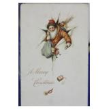 SHIP: C.1910 SIGNED SANTA COSTUME/TOYS POSTCARD