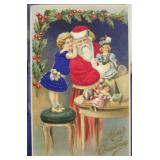 SHIP: C.1910 CHRISTMAS SANTA / TOYS POSTCARD