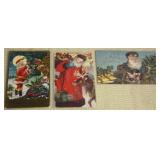 SHIP: (3) C.1910 SANTA CLAUS POSTCARDS