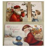 SHIP: (2) C.1910 CLAPSADDLE SANTA CLAUS POSTCARDS