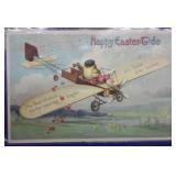 SHIP: DATED 1911 EASTER POSTCARD W/ AIRPLANE
