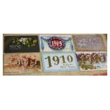SHIP: 6 DIFFERENT 19009/10 NEW YEARS POSTCARDS