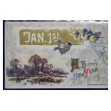 SHIP: C.1910 JOHN WINSON NEW YEARS POSTCARD