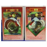 SHIP: 2 C.1912 HEYMANN THANKSGIVING POSTCARDS