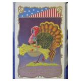 SHIP: 1909 PATRIOTIC THANKSGIVING POSTCARD