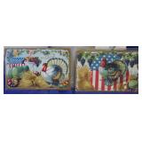 SHIP: 2 C.1910 PATRIOTIC THANKSGIVING POSTCARDS