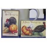 SHIP: 2 C.1910 CLAPSADDLE THANKSGIVING POSTCARDS