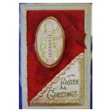 SHIP: VERY NICE CLOTH / EMBOSSED EASTER POSTCARD