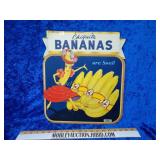 1948 double-sided Chiquita banana sign cardboard
