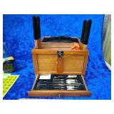 Outers wooden cabinet with gun cleaning and