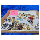 30 pair clip on earrings