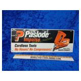 Metal pass load sign