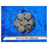 Cast iron cracker barrel cornbread pan