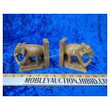 Stone elephant bookend
