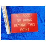 No food No Drinks Sign
