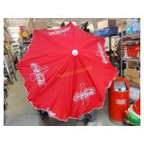 NOS outdoor Coca-Cola umbrella