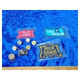 Rare uniform Rock Island pen and buttons and some