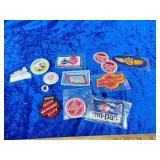 Vintage railroad patches buttons and pin