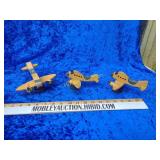 Wooden spring toy airplane