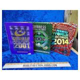 Three Guinness books of world records 2001 2002