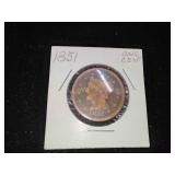 1851 large cent