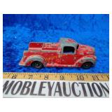 Unmarked metal vintage fire truck