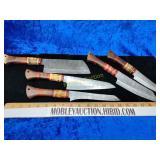 5pc Handmade Damascus knifes set