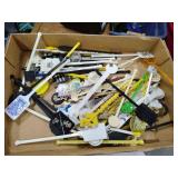 Box flat of vintage swizzle sticks
