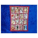 IU basketball uncut card sheet signed by AJ Moye