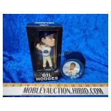 Gil Hodges bobblehead plus metal plate