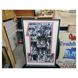 IU basketball memorabilia framed artwork