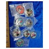 Vintage baseball metal rounds