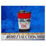 Vintage Red Wing boot and shoe oil half full can