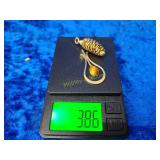 3.8 grams  tested 10kt with acid test NO SHIPPING