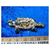 Vintage alligator souvenir with mother of pearl