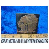 Indian Head print block