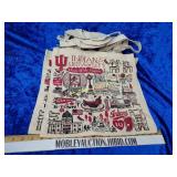 5 NOS IU HOOSIERS CANVAS BAGS NEEDS CLEANED DUSTY