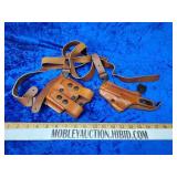 Leather over the shoulder holster Big 9