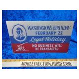 Vintage store closed and advertising sign
